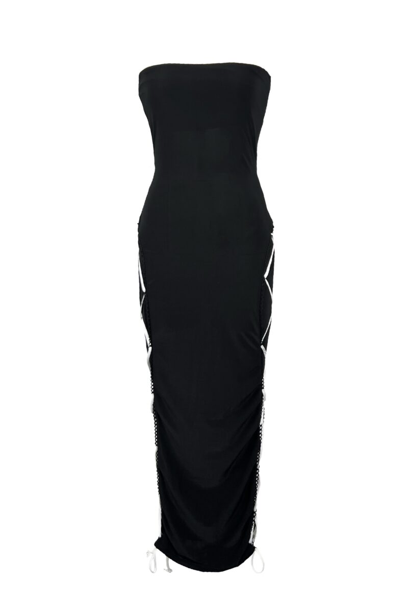 Maxi dress with lacing - Image 4